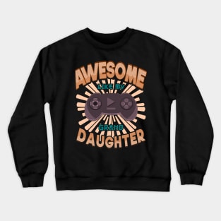 Awesome Like My Granddaughter Gaming Grandparents Crewneck Sweatshirt